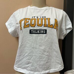 Fashion Nova White Short Sleeve Tequila Tee